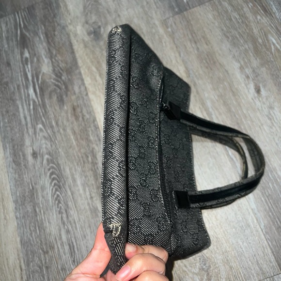Gucci Monogram Mini Hand Bag Grey and black - Picture 3 of 11